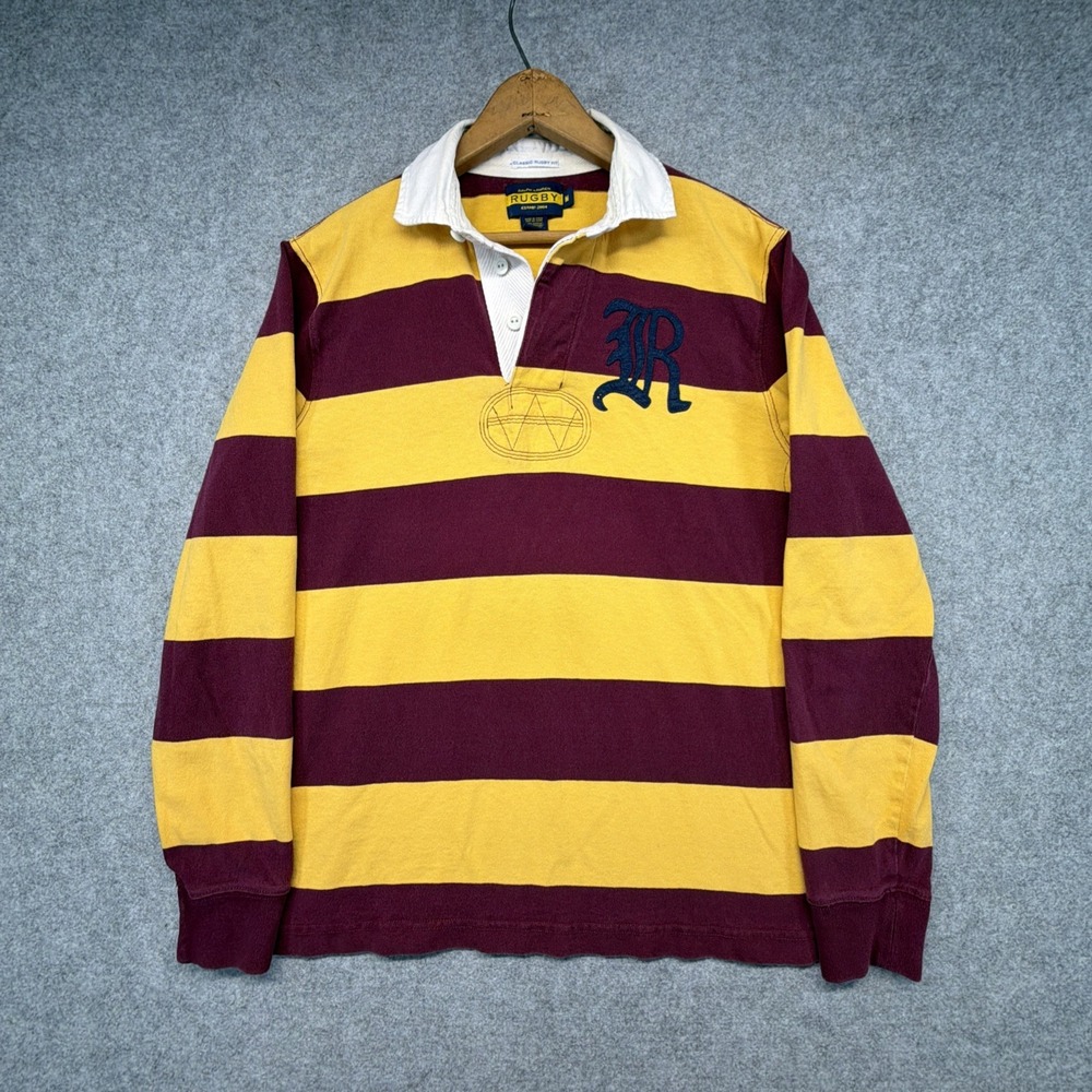 RUGBY Ralph Lauren Long Sleeve Rugby Shirt Mens Medium Striped